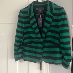 Outback Red Green and Navy Stripe Knit Blazer